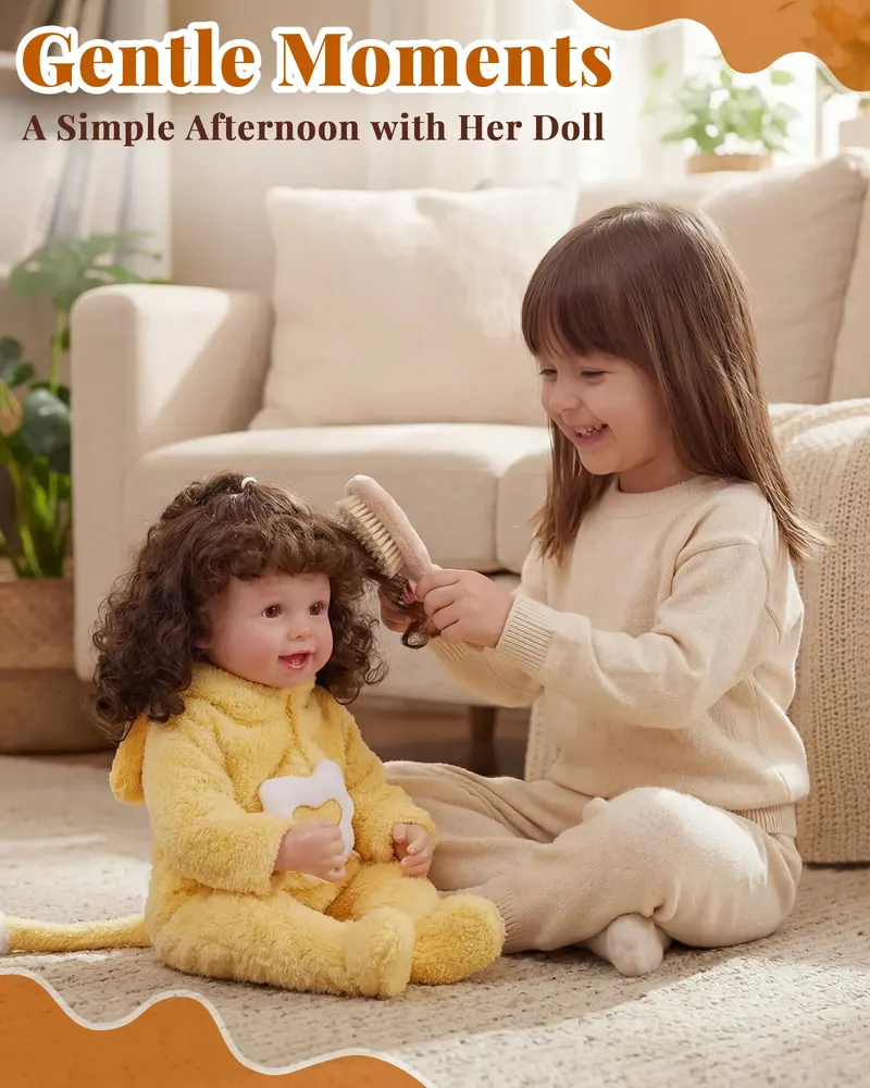 20" Cute Yellow Animal Plush Romper for Reborn Dolls, photograph 5