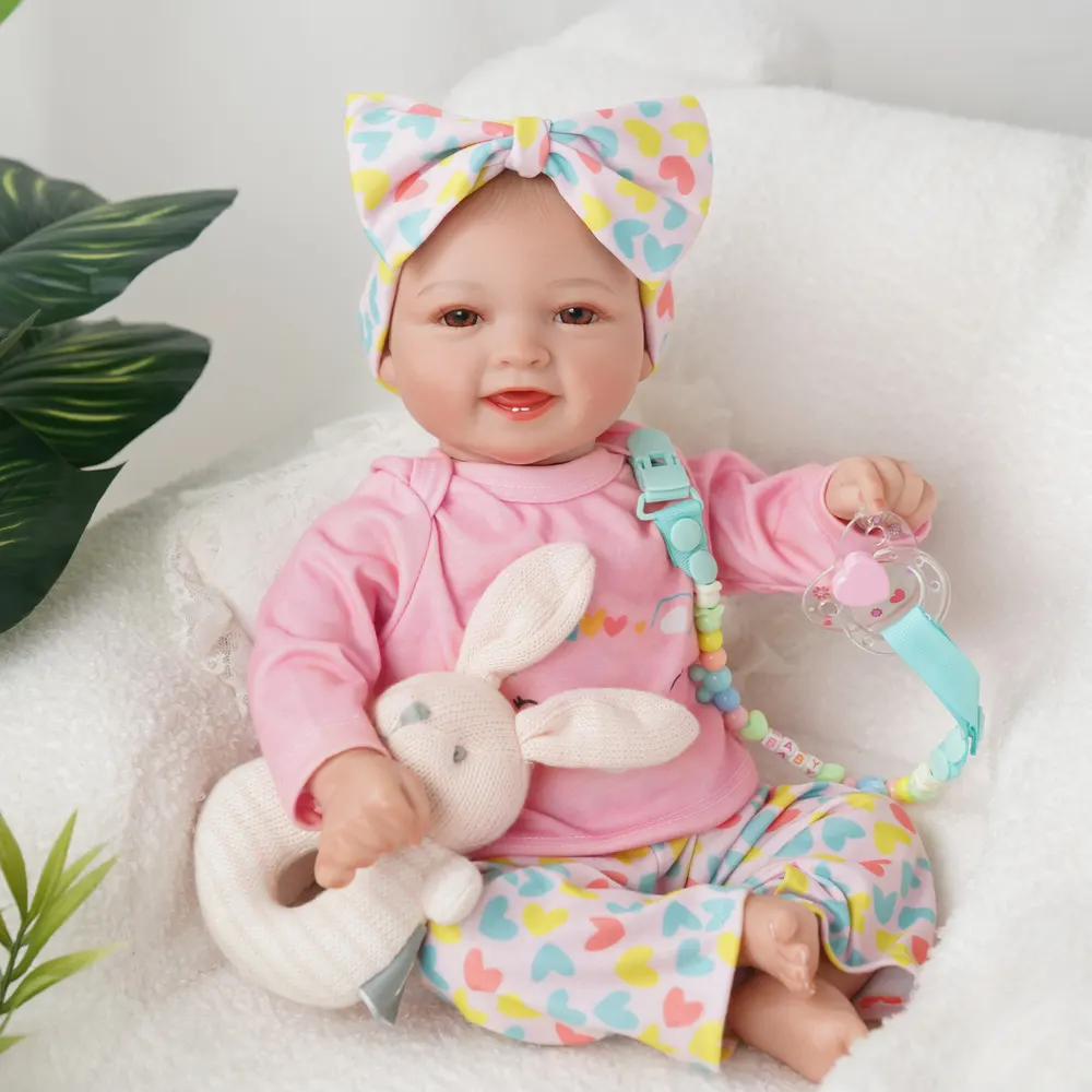 20" Pink Bear Top and Heart-Shaped Pants 5 Pieces Set, photograph 6
