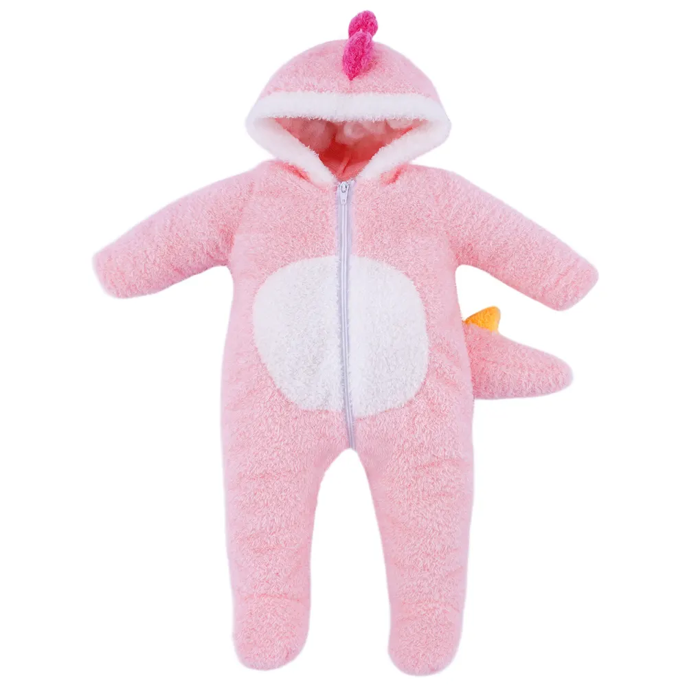 20" Plush Pink Dinosaur Bodysuit Set for Reborn Babies