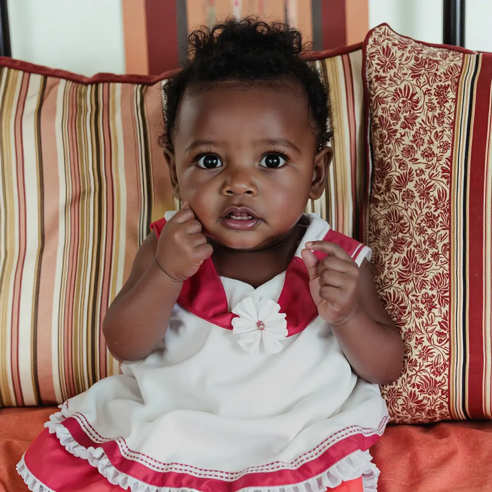 20" Kids Reborn Lover Elaine Black African American Weighted Reborn Toddler Baby