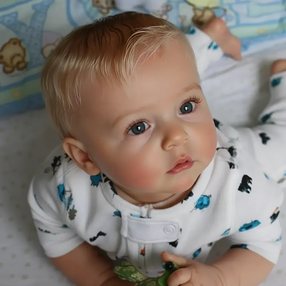 20" Kids Reborn Lover with Blue Eyes, Lifelike Handmade Soft Touch Body, photograph 3