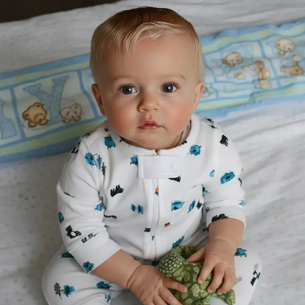 20" Kids Reborn Lover with Blue Eyes, Lifelike Handmade Soft Touch Body, photograph 4