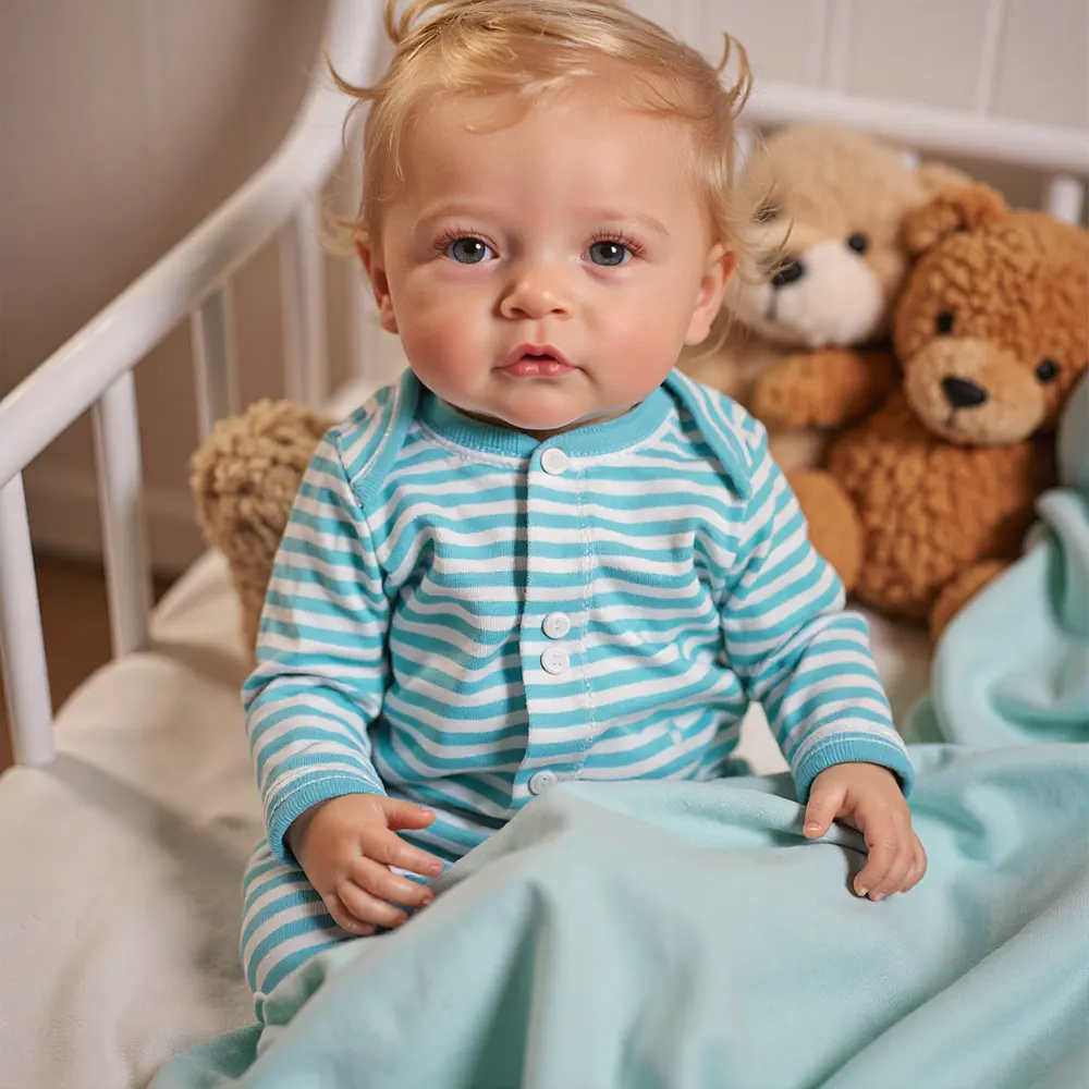 20" Kids Reborn Lover with Blue Eyes, Lifelike Handmade Soft Body