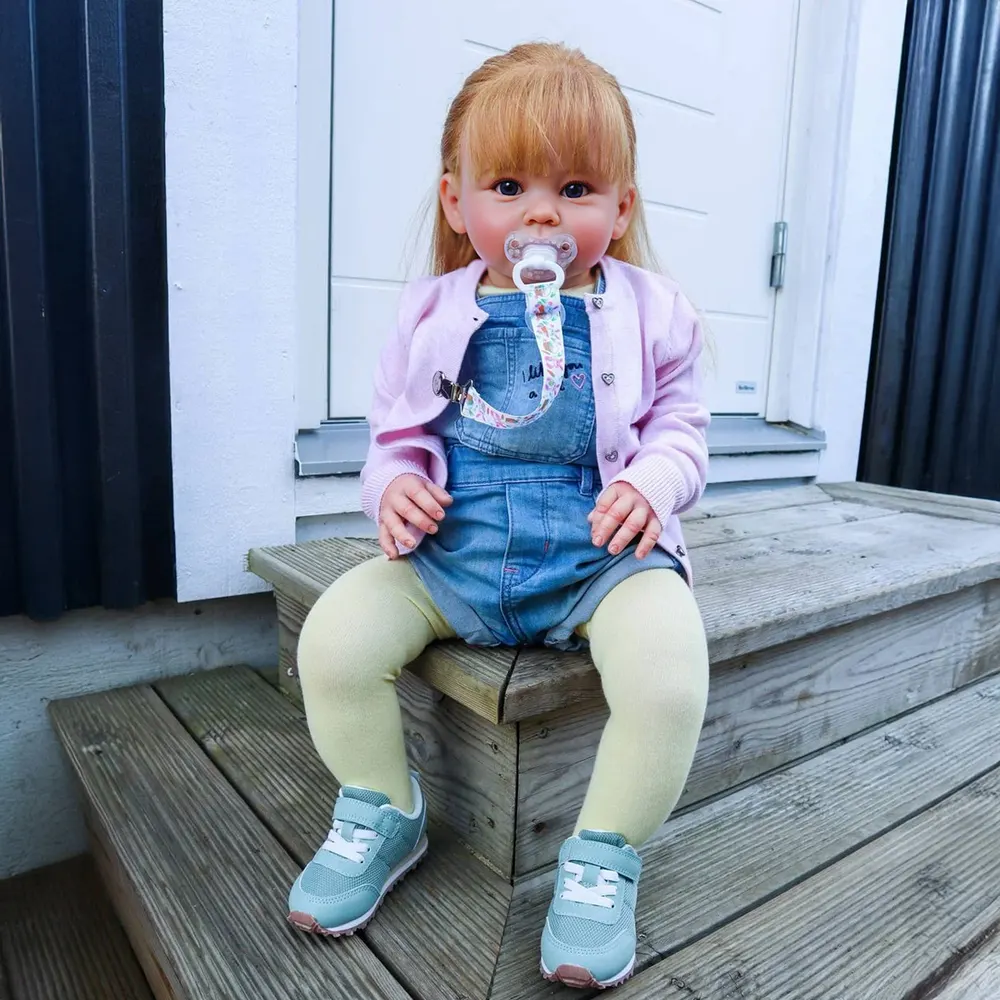 Heartbeat & Sound 20"& 22" Lifelike Awake Daphne Realistic Vinyl Reborn Baby Doll, photograph 2