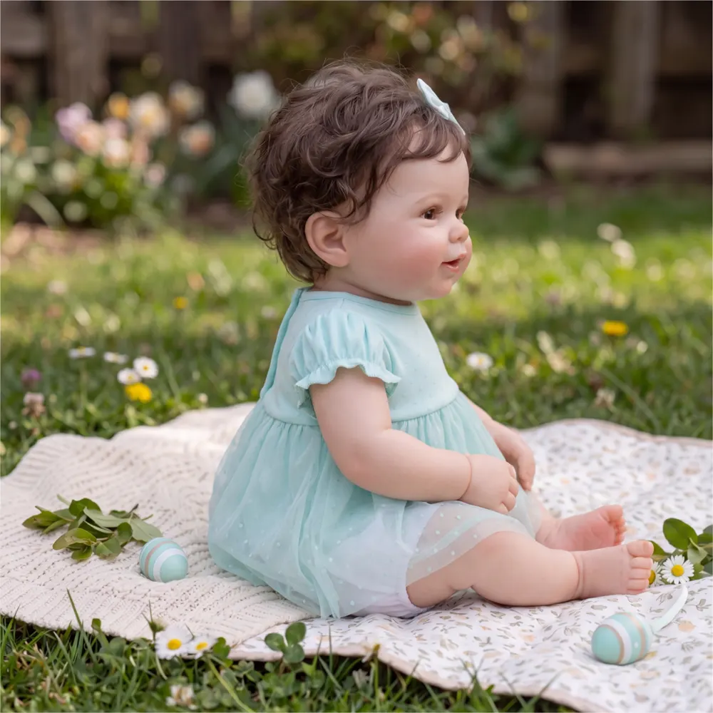 20" Lifelike Reborn Baby Girl Soft Vinyl Body, Sweet Smile and Realistic Features – Zoey, photograph 6