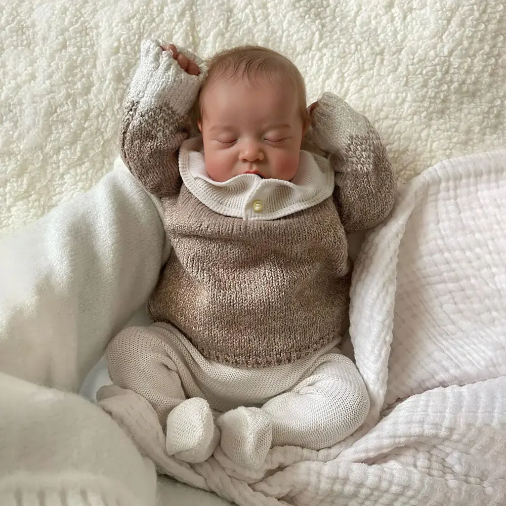 20" Lifelike Sleeping Handmade Reborn Silicone Vinyl Baby Boy Doll Toy