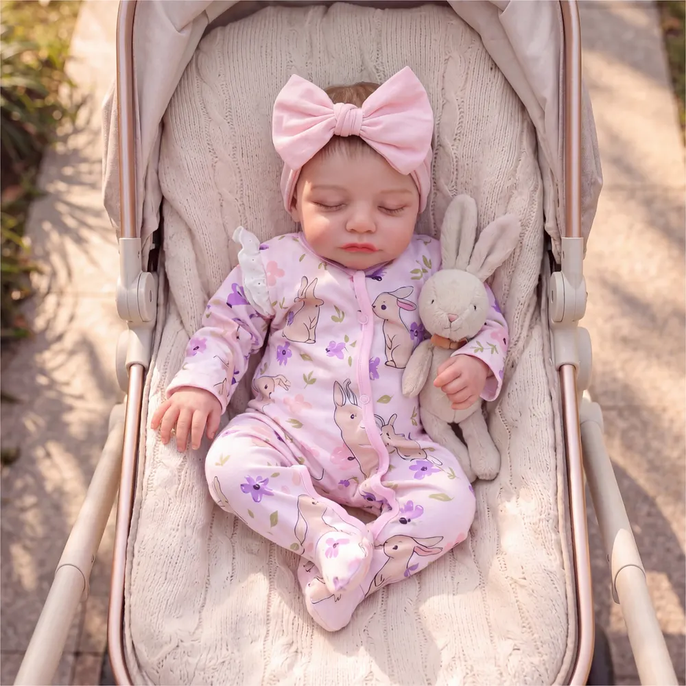 20" Lovely Newborn Baby Girl with Heartbeat Coos and Breathing Function - Macy