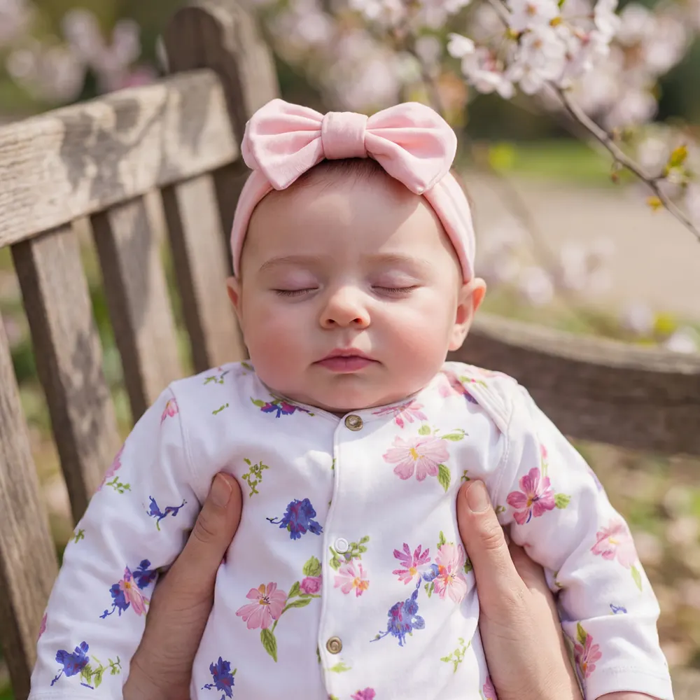 20" Newborn Baby Girl with Closed Eyes and Round Face