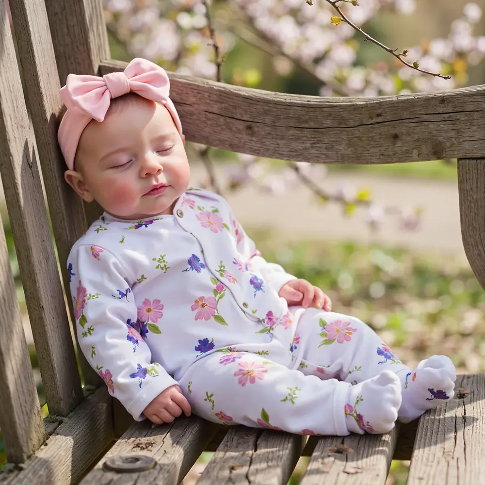 20" Newborn Baby Girl with Closed Eyes and Round Face, photograph 2