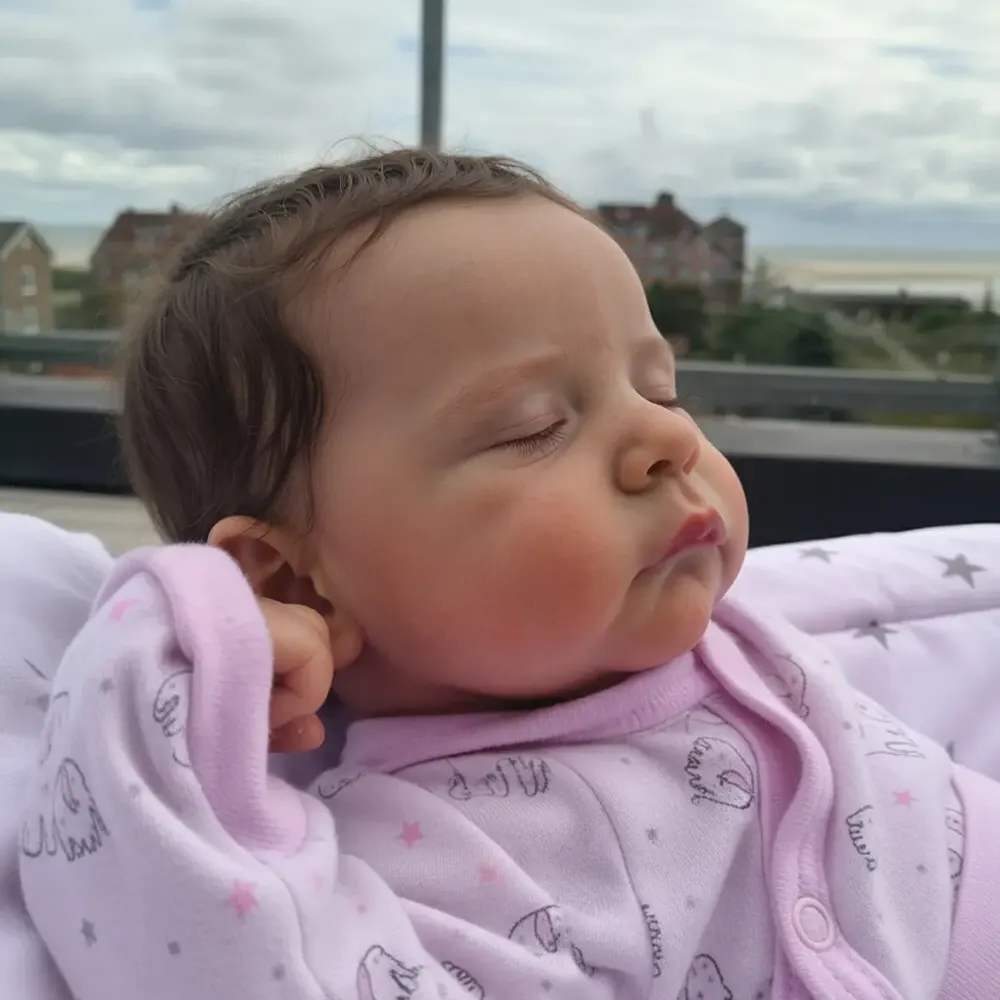 20" Newborn Lifelike Sleeping Silicone Vinyl Reborn Baby Doll Girl Josephine, photograph 4
