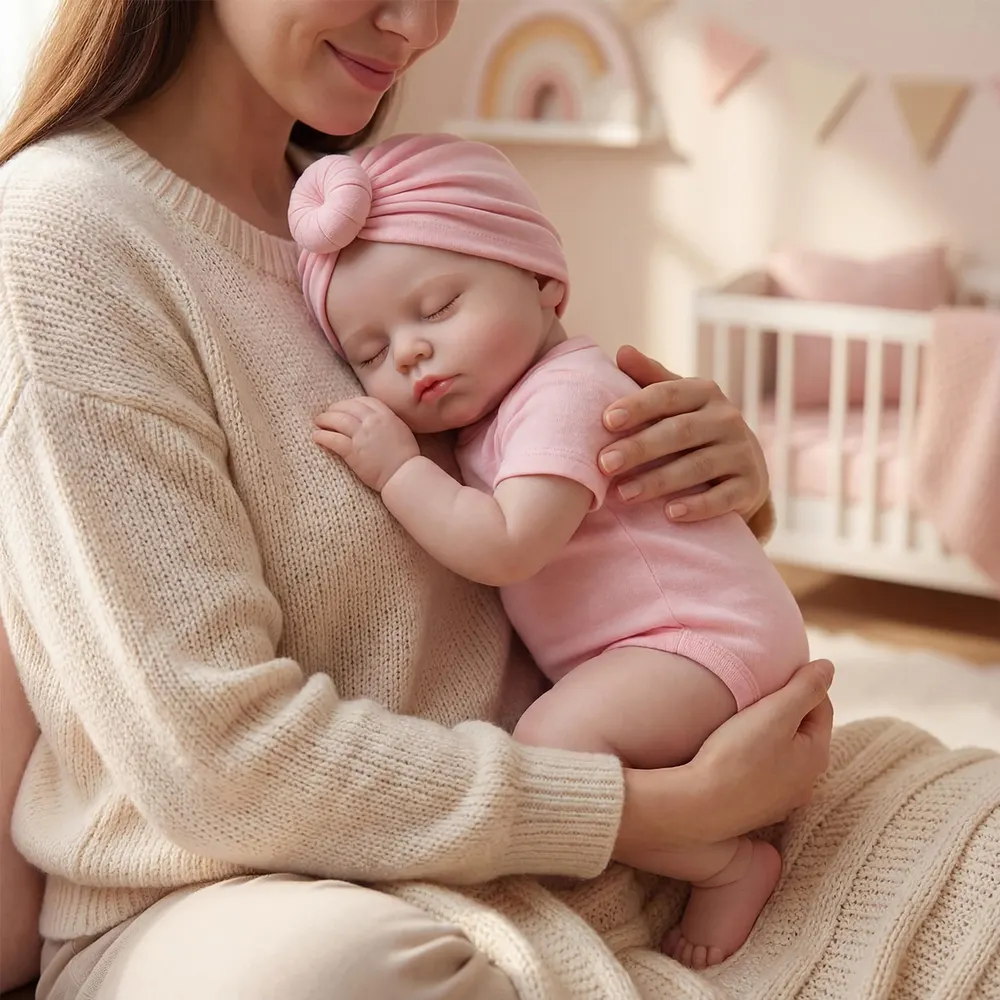 20" Newborn Reborn Baby Doll with Breathing Feature and Realistic Heartbeat Sound, photograph 6
