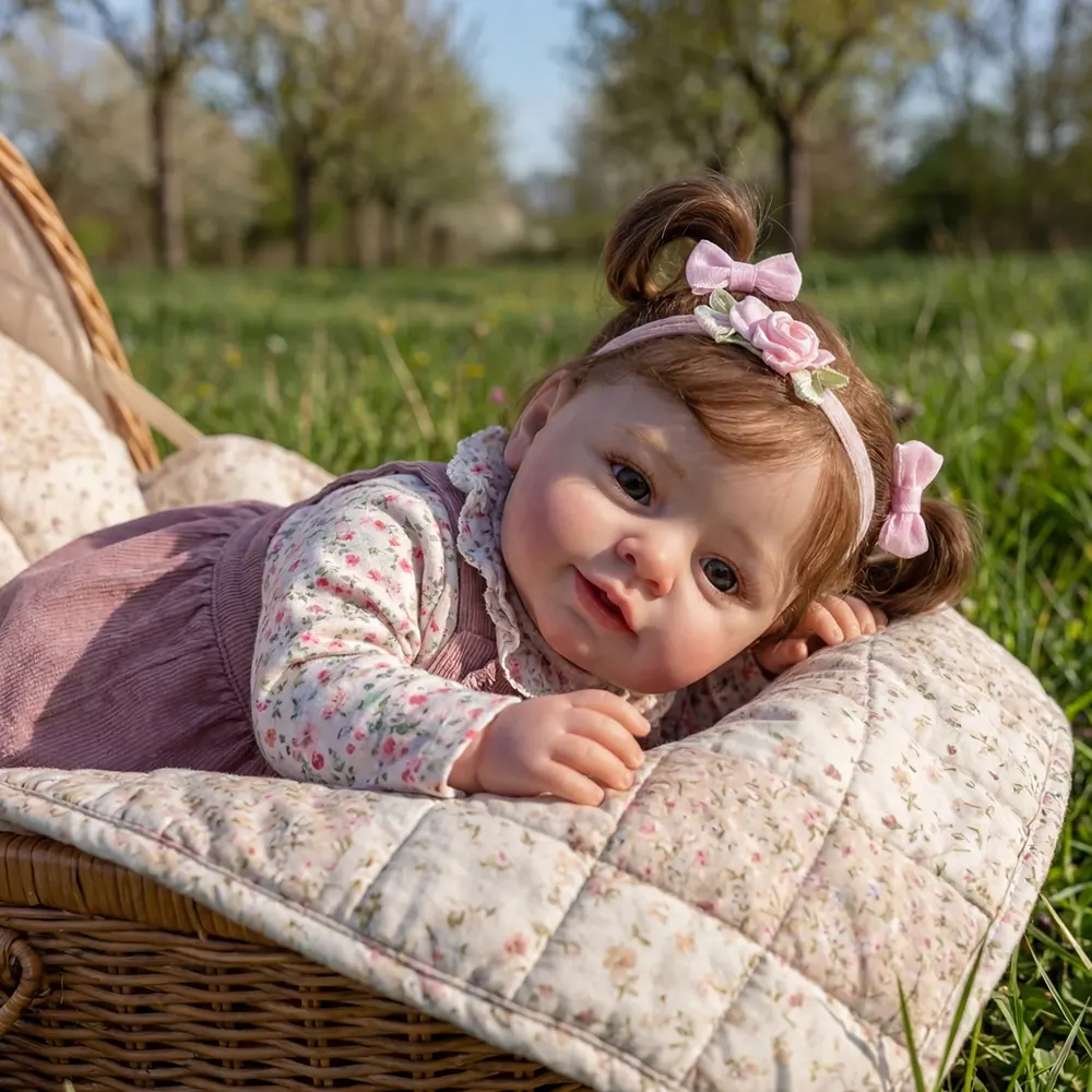 20" Real Baby Doll for Special Spring, Awake Toddler Girl with Heartbeat and Breath
