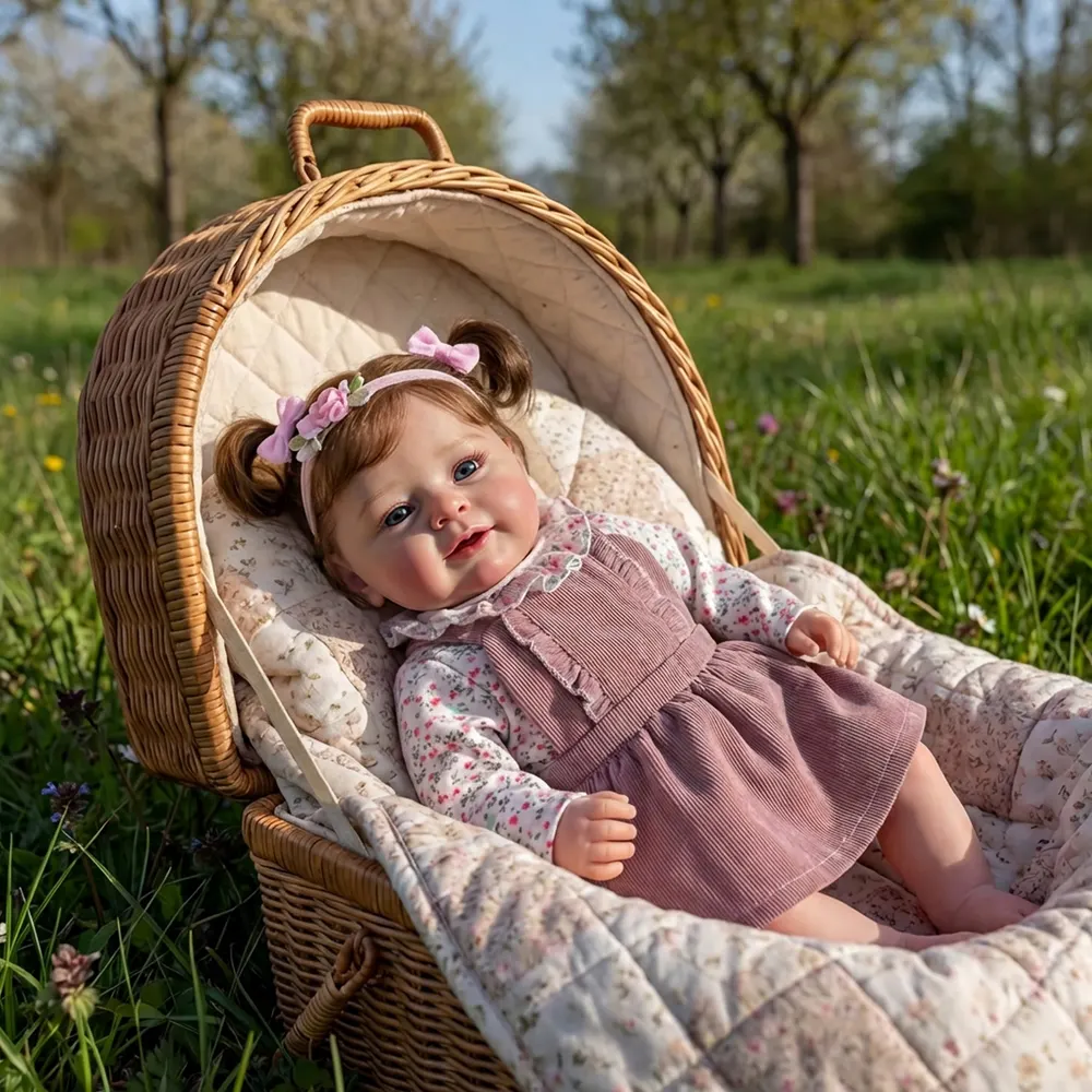 20" Real Baby Doll for Special Spring, Awake Toddler Girl with Heartbeat and Breath, photograph 4