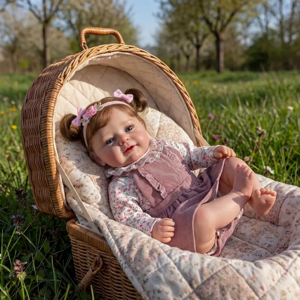 20" Real Baby Doll for Special Spring, Awake Toddler Girl with Heartbeat and Breath, photograph 5