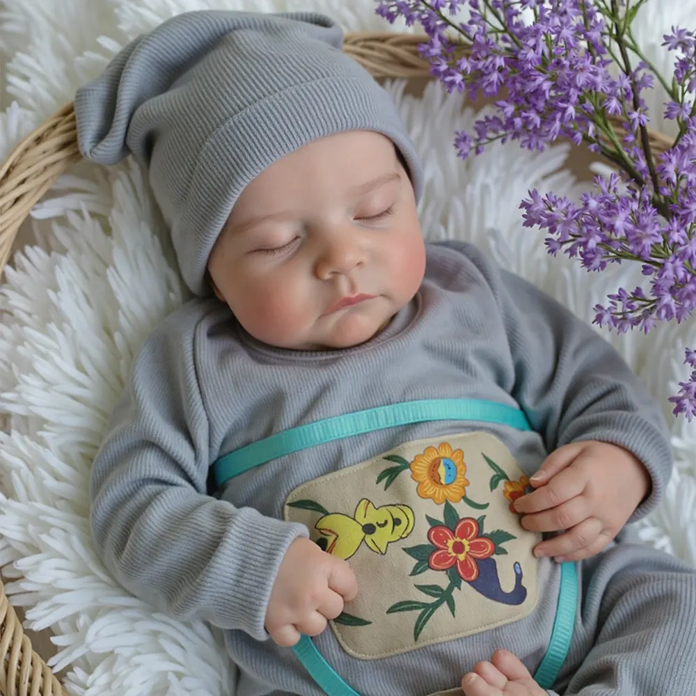 20" Real Lifelike Carley, Realistic Soft Sleeping Silicone Toddler Reborn Boy Doll