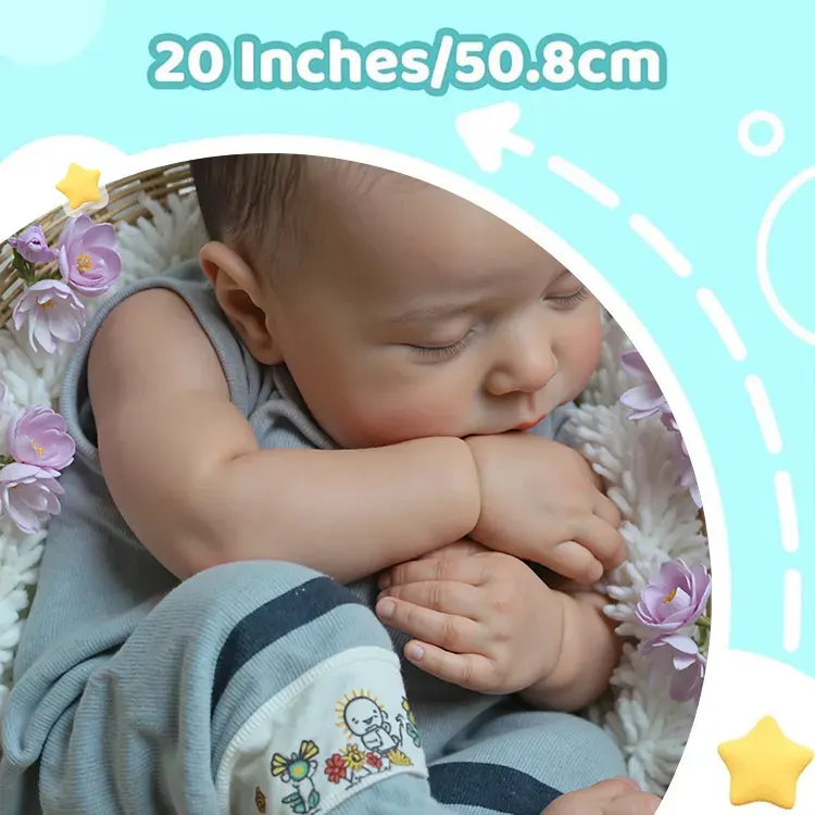 Heartbeat & Coos 20" Real Lifelike Carley, Realistic Soft Silicone Newborn Baby Boy, photograph 3