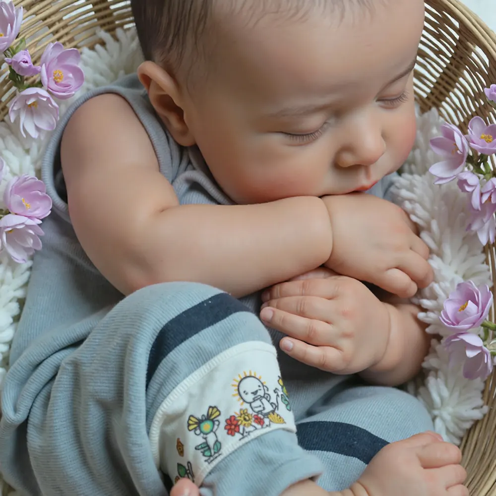Heartbeat & Coos 20" Real Lifelike Carley, Realistic Soft Silicone Newborn Baby Boy, photograph 4