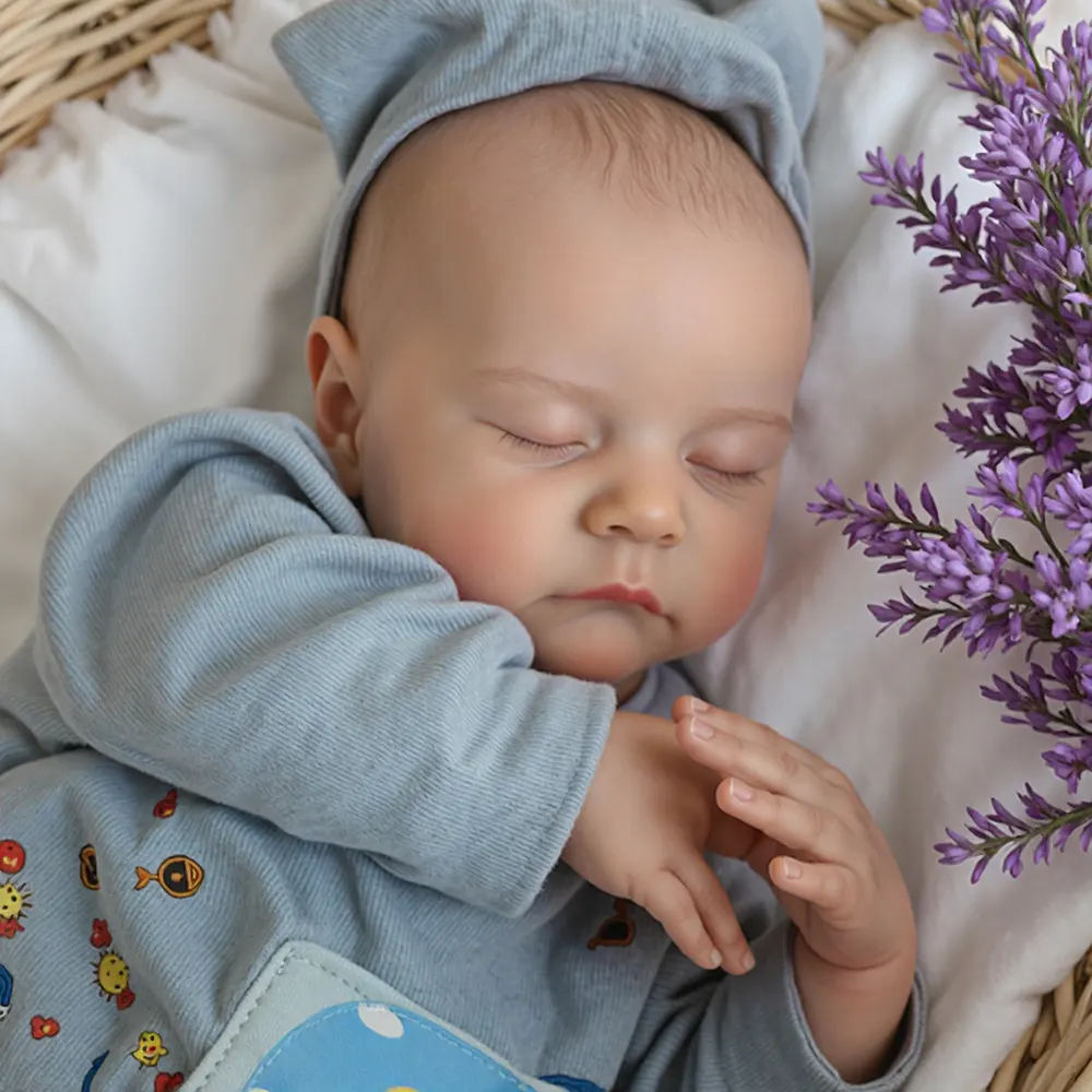 Heartbeat & Coos 20" Real Lifelike Carley, Realistic Soft Silicone Newborn Baby Boy, photograph 6