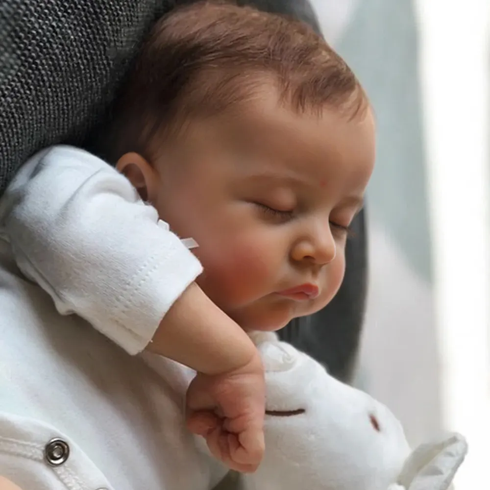 Heartbeat & Coos 20" Real Lifelike Cylar Soft Sleeping Weighted Silicone Reborn Boy, photograph 3
