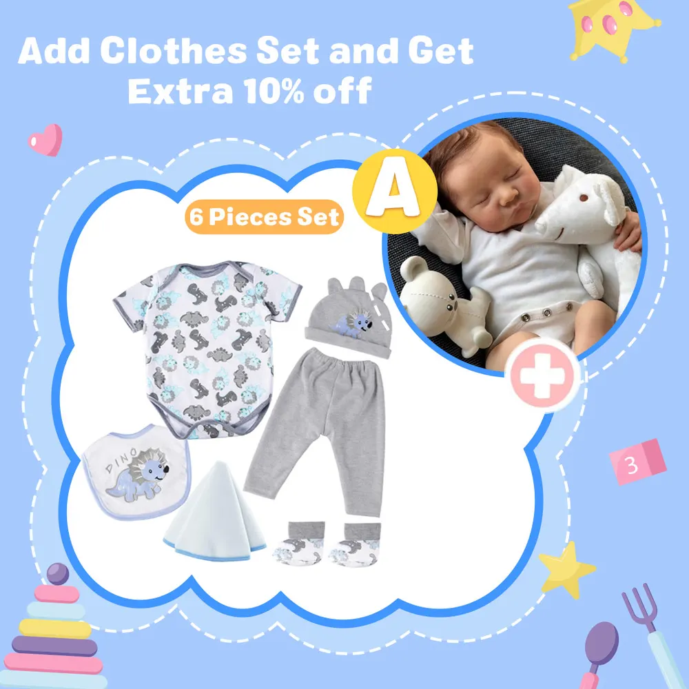 Heartbeat & Coos 20" Real Lifelike Cylar Soft Sleeping Weighted Silicone Reborn Boy, photograph 6