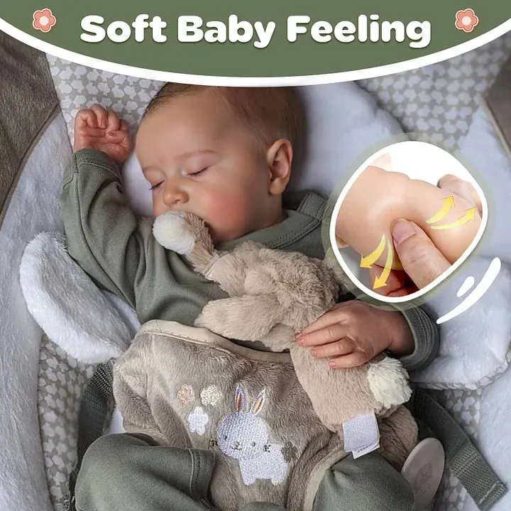 Heartbeat & Sound 20" Real Lifelike Nateka Sleeping Newborn Baby Boy Dolls, photograph 3