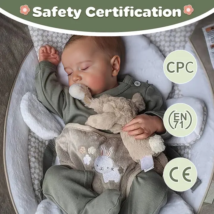 Heartbeat & Sound 20" Real Lifelike Nateka Sleeping Newborn Baby Boy Dolls, photograph 4