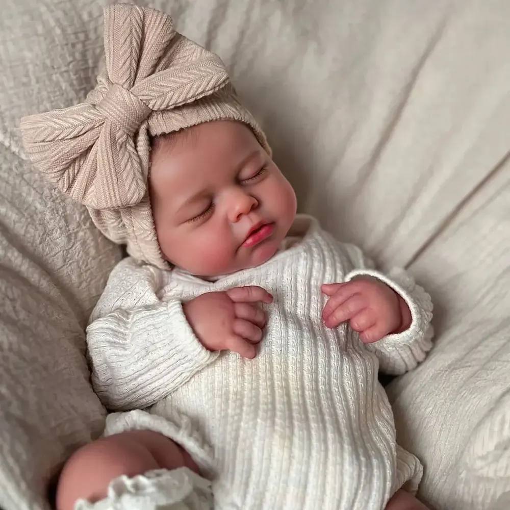 20" Real Lifelike Reborn Newborn Silicone Baby Sleeping Girl Keddy, photograph 2