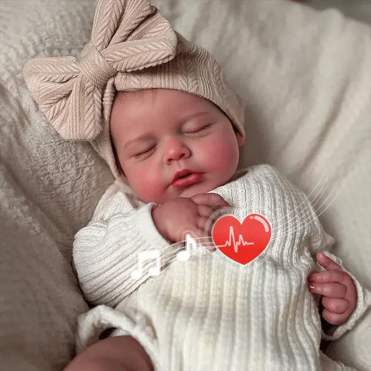 20" Real Lifelike Reborn Newborn Silicone Baby Sleeping Girl Keddy, photograph 3