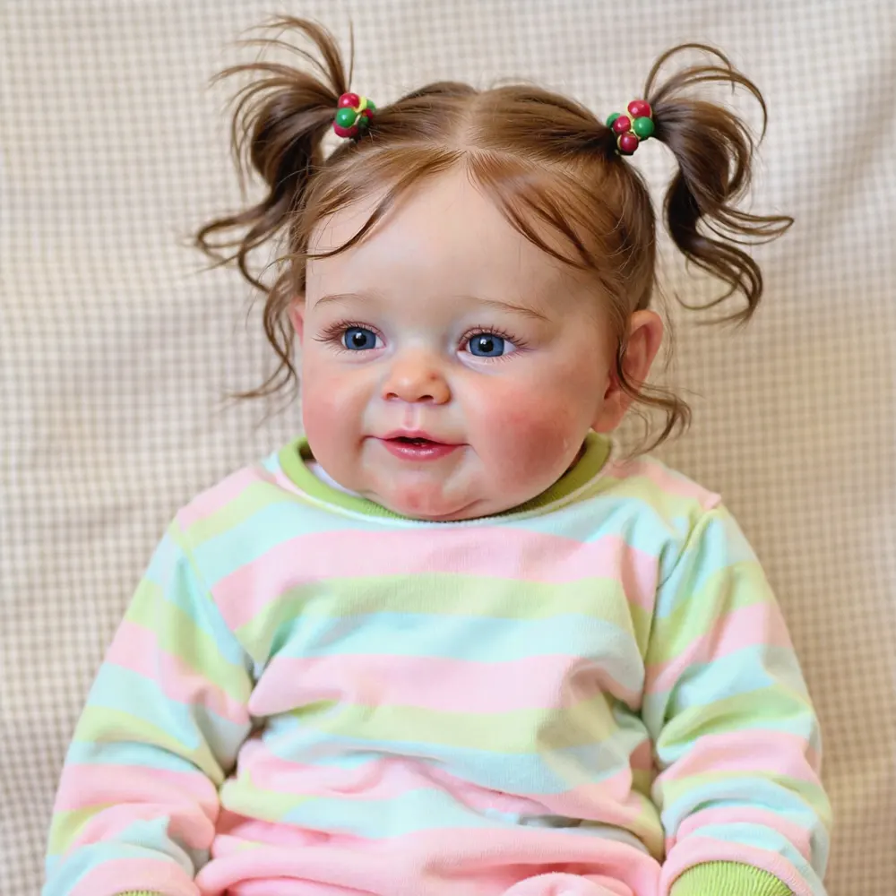 20" Realistic Baby doll Reborn Toddlers Doll Girl Alize Handmade Huggable, photograph 3