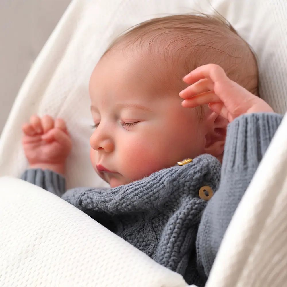 20" Realistic Lifelike Newborn Reborn Baby Doll with Heartbeat and Breath, photograph 6