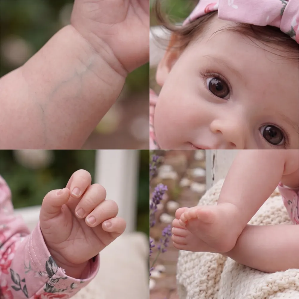 20" Realistic Reborn Baby Girl, Soft Vinyl Body – Lia, photograph 5