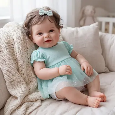 20" Reborn Baby Doll –Hand-Rooted Hair, Sweet Smile – Zoey