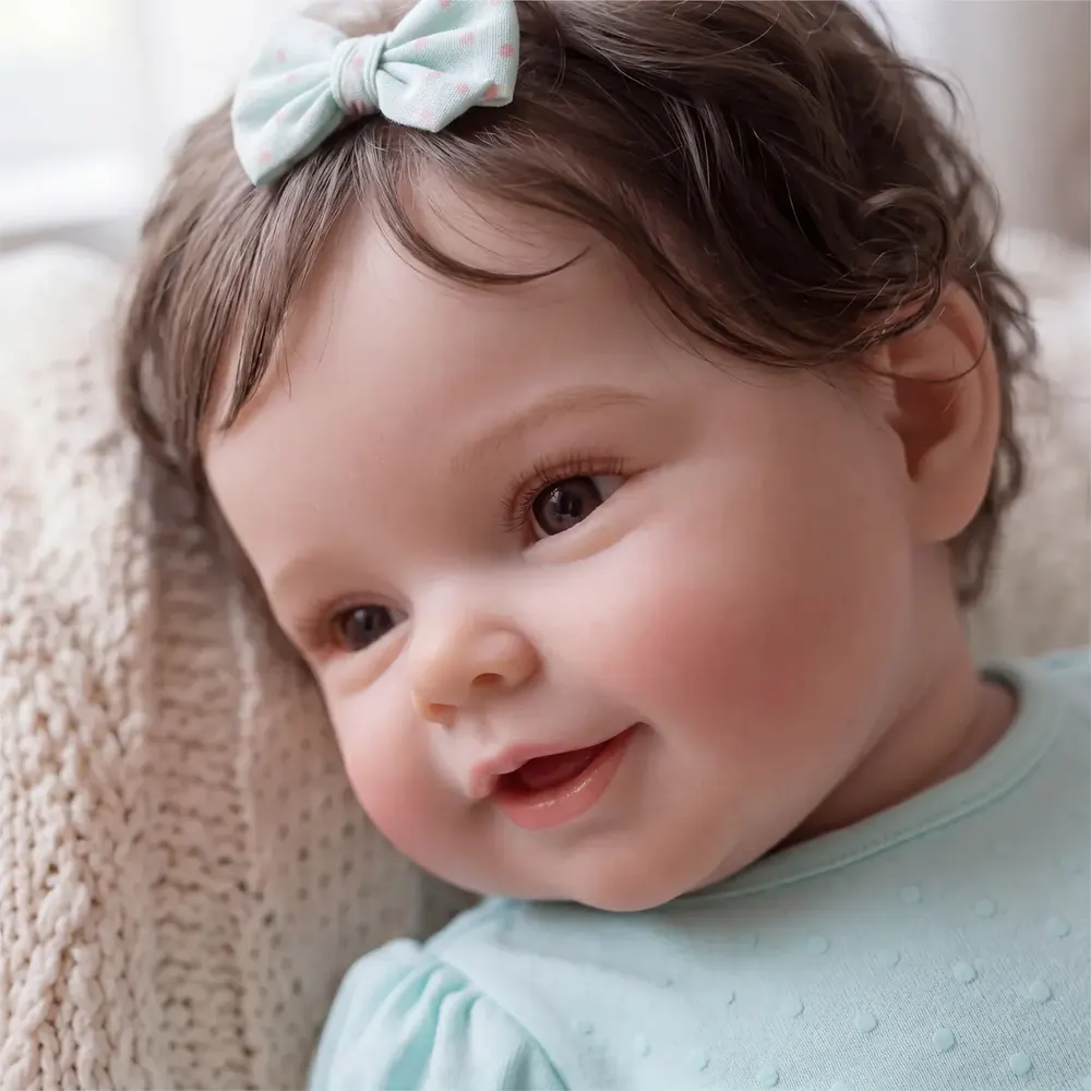 20" Reborn Baby Doll –Hand-Rooted Hair, Sweet Smile – Zoey, photograph 3