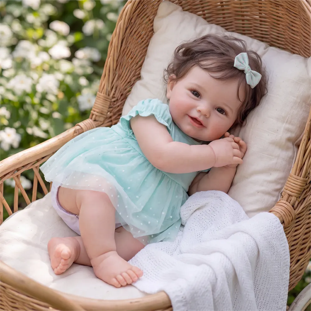 20" Reborn Baby Doll Soft Vinyl, Adorable Smile, Perfect for Collectors – Zoey