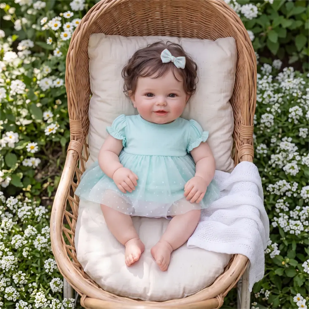 20" Reborn Baby Doll Soft Vinyl, Adorable Smile, Perfect for Collectors – Zoey, photograph 3