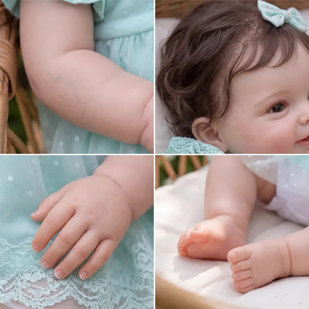 20" Reborn Baby Doll Soft Vinyl, Adorable Smile, Perfect for Collectors – Zoey, photograph 5