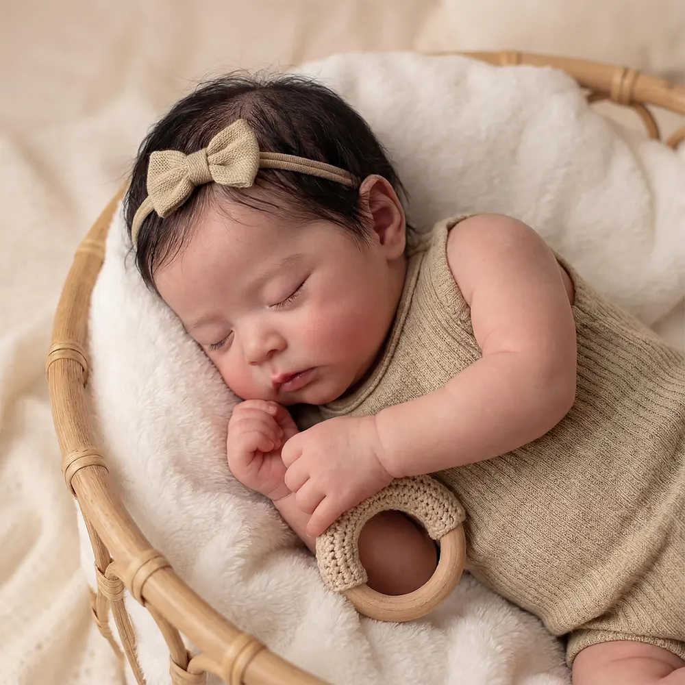 20" Reborn Baby Doll with Heartbeat and Breathing, photograph 4