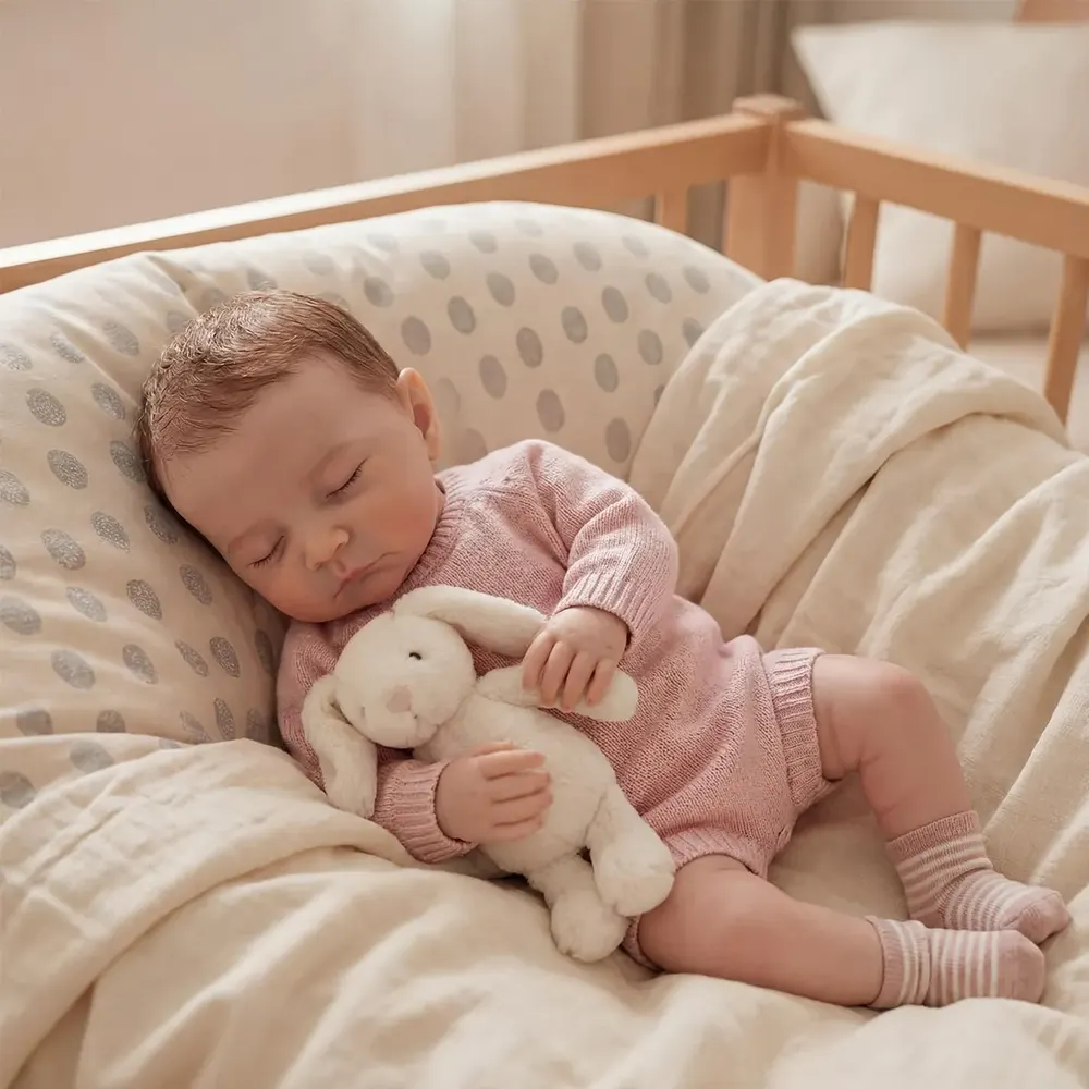 20" Reborn Baby Doll with Heartbeat and Breathing for Comforting Cuddles, photograph 4