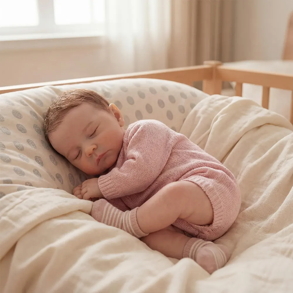 20" Reborn Baby Doll with Heartbeat and Breathing for Comforting Cuddles, photograph 6