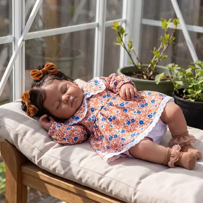 20" Reborn Baby Dolls Black with Smooth Skin, Toddler Girl with Sleeping Face