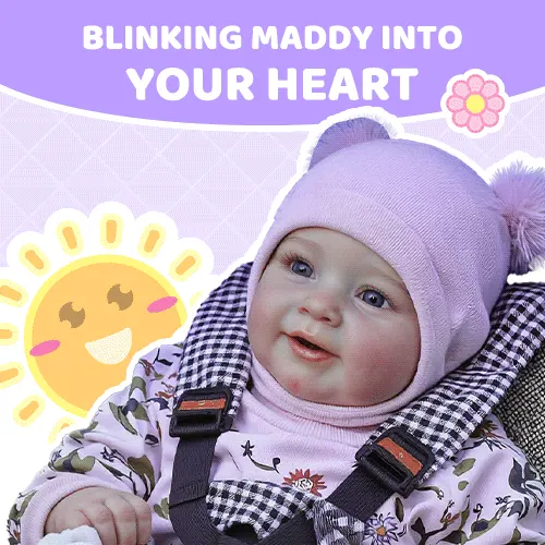 "Heartbeat" 20" Hayden Awake Weighted Reborn Toddler Baby Girl Doll - Realistic, photograph 5