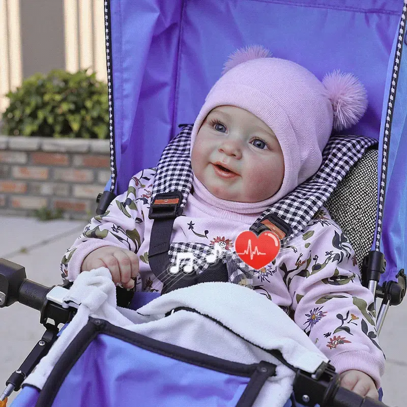 "Heartbeat" 20" Hayden Awake Weighted Reborn Toddler Baby Girl Doll - Realistic, photograph 6