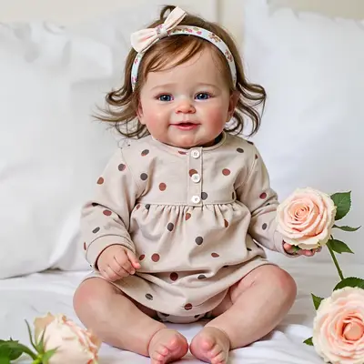 20" Reborn Toddler Realistic Baby Doll Girl Kezan with Brown Hair Special Gifts