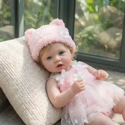 20" Reborn Toddlers with Lifelike Baby Face, Girl Doll with Real Weighted Body