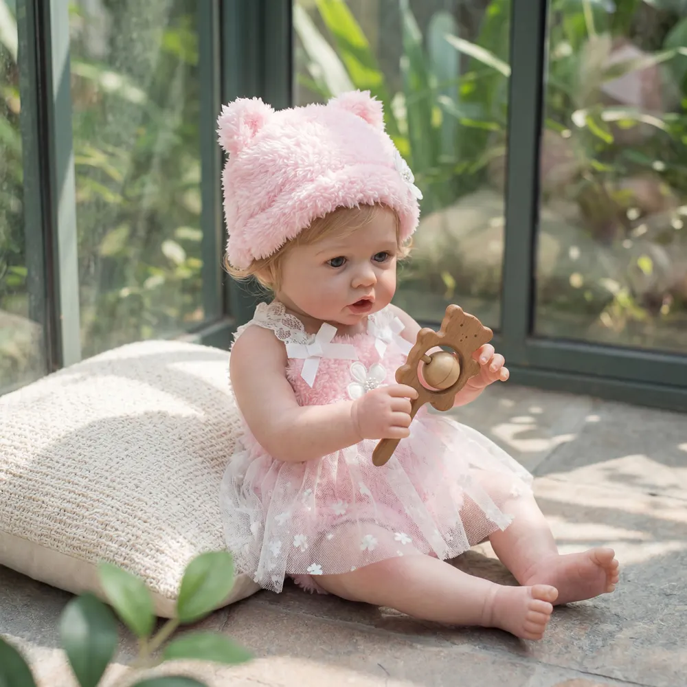 20" Reborn Toddlers with Lifelike Baby Face, Girl Doll with Real Weighted Body, photograph 4