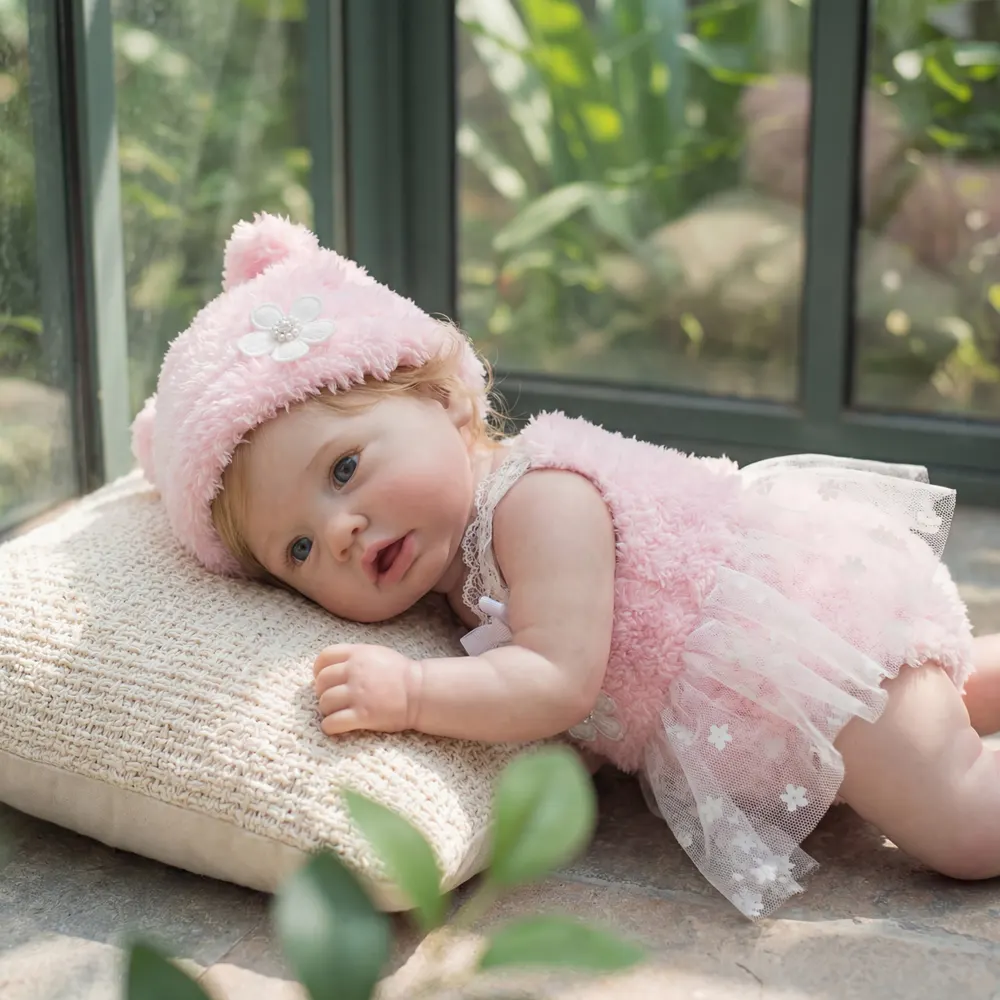 20" Reborn Toddlers with Lifelike Baby Face, Girl Doll with Real Weighted Body, photograph 5