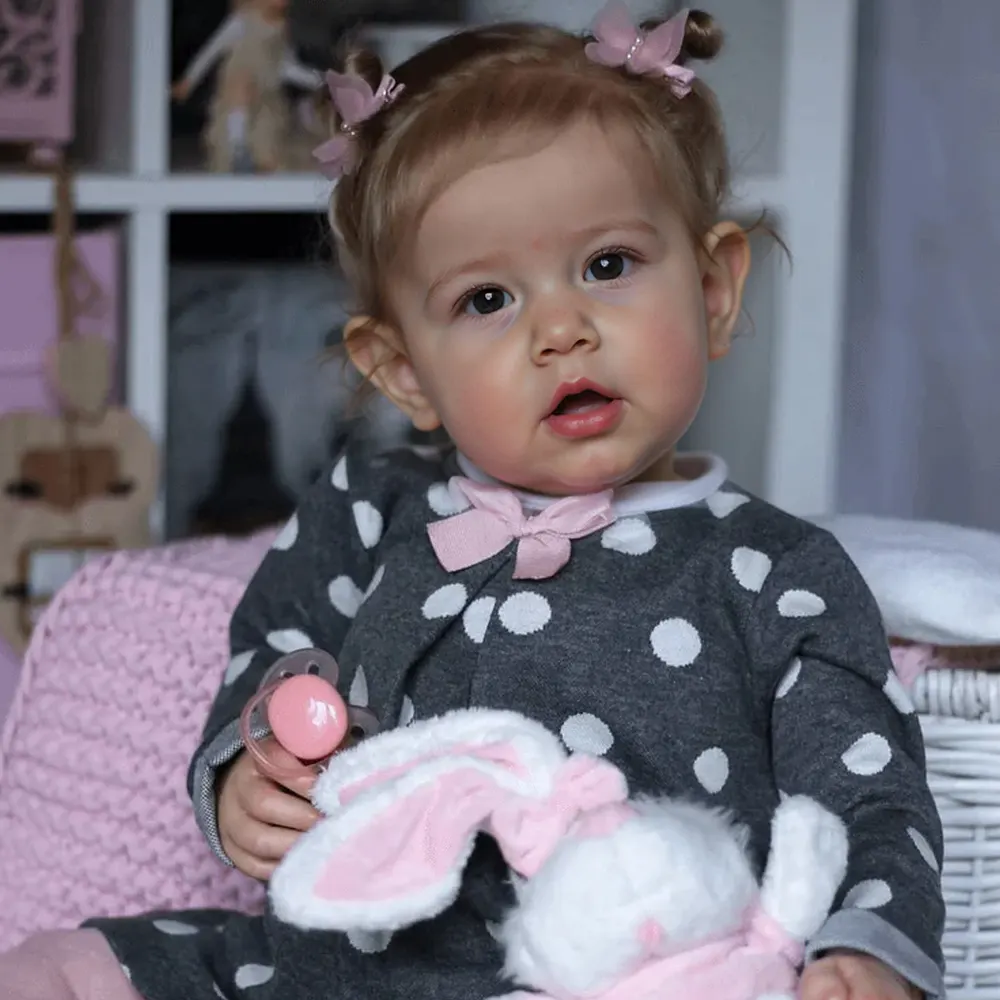 20" Rivas Realistic Lifelike Reborn Toddler Baby Doll Girl with "Heartbeat" Coos, photograph 2