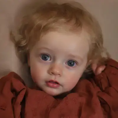 20" Soft Vinyl Reborn Baby Girl with Brown Hair, Blue or Brown Eyes