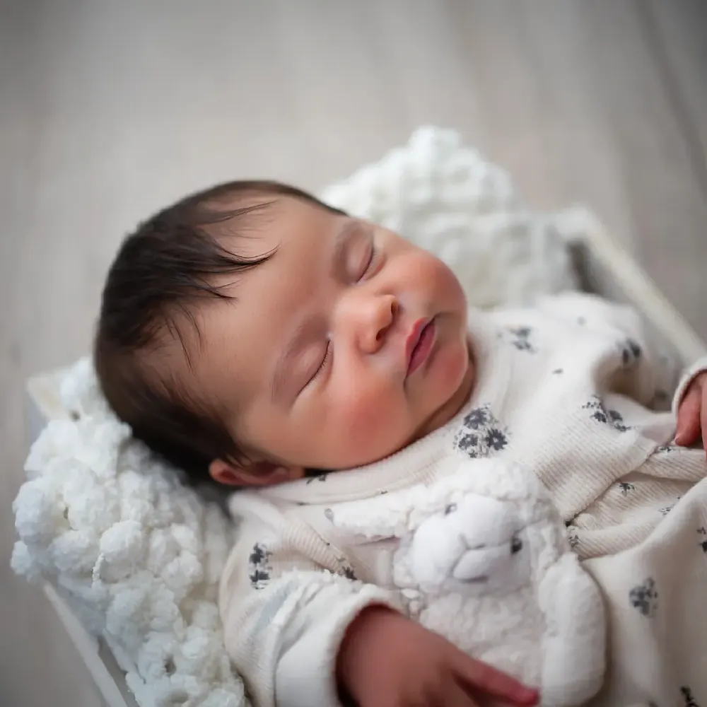 20" Soft Vinyl Sleeping Reborn Baby Doll, Gentle Heartbeat & Breathing, photograph 3