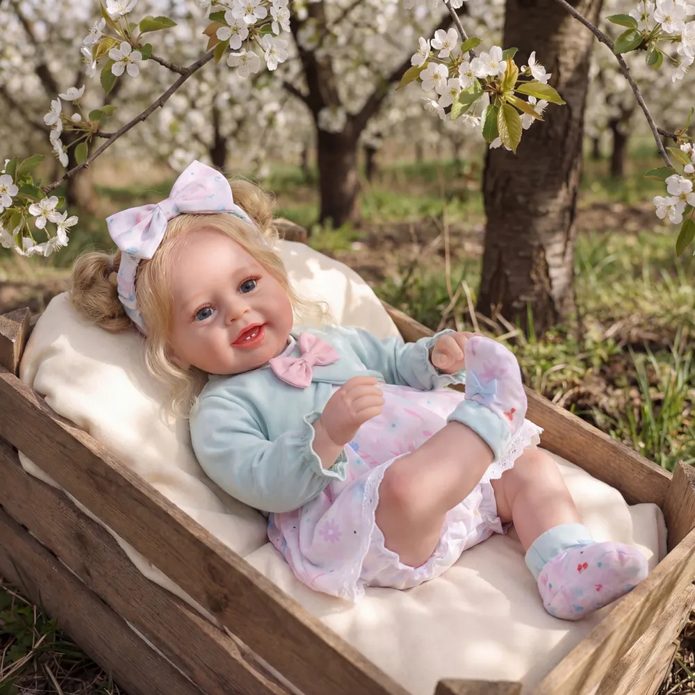 20" Toddler Reborn Girl with Adorable Smile, Baby Doll with Soft touch and Heartbeat, photograph 2